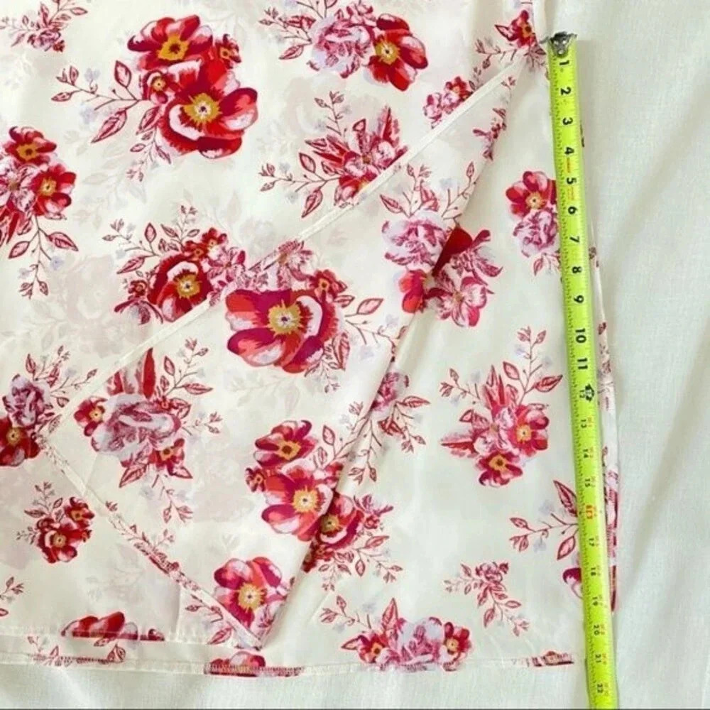 TULAROSA Red Floral Maxi Dress Ruffle Straps Size S - Picture 8 of 14